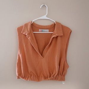 free people cropped top / skirt set